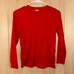 VGUC Opna Athletic Red Compression Shirt Youth M Moisture Wicking UVA Rash Guard